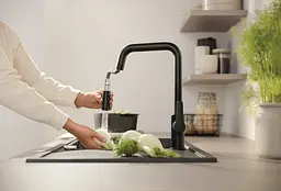 Змішувач для кухні Grohe QuickFix Start 306312430 Чорний матовий - мініатюра 8