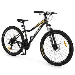 Велосипед PROFI BALANCE 27.5", алюмінієва рама 15", 21 швидкість, чорно-золотий (BL-27508)
