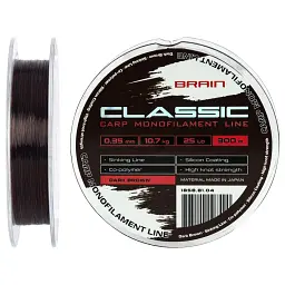 Волосінь Brain Classic Carp Line (dark brown) 300 м 0.35 мм 25 lb 10.7 кг
