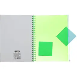Зошит на пружині Buromax Neon А4 (210x297) 120 аркушів 3 PVC зелений (BM.24349911-04) - мініатюра 2