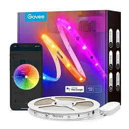 Світлодіодна стрічка Govee RGBIC Basic Wi-Fi + Bluetooth LED Strip Light With Protective Coating 10м Білий (H619C3D1) - мініатюра 2