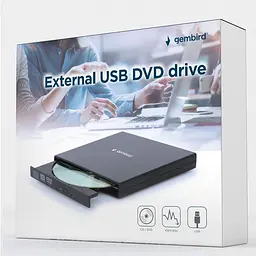 Оптичний привід Gembird Gembird, Black, DVD+/-RW, USB 2.0 (DVD-USB-02) - мініатюра 6