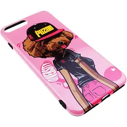 Чохол-накладка PUZOO TPU Glossy Surface IMD Hip Hop iPhone 7 Plus/8 Plus DJ Teddy Pink - мініатюра 3