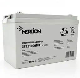 Акумуляторна батарея AGM MERLION GP-121000M8 12 В 100 А·год - мініатюра 1