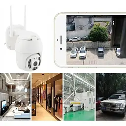 IP камера відеоспостереження UKC N3 6913 вулична з WiFi, кольорова з нічною зйомкою, біла - мініатюра 5