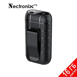 Міні диктофон з великим часом роботи Nectronix A50+, з пам'яттю 16 Гб, кліпса, магніт (100836-16) - мініатюра 2
