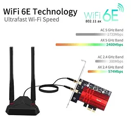 Мережева карта Fenvi FV-AXE3000PRO Bluetooth 5.3 + Wi-Fi 2.4 / 5 / 6 GHz PCI-E з виносними антенами (18843) - мініатюра 5