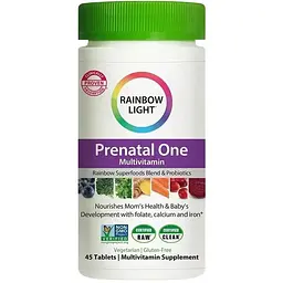 Мультивітаміни для вагітних Rainbow Light Prenatal One Multivitamin 45 таблеток