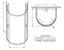 Душова кабіна Radaway Premium Plus P 100x90x190 скло коричневе 33300-01-08N - мініатюра 4