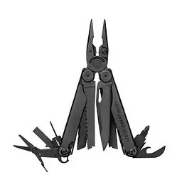 Мультиінструмент Leatherman WAVE PLUS ЧОРНИЙ, синтетичний чохол Molle, карт. Коробка