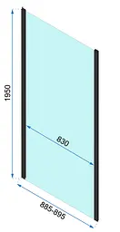 Душова кабіна Rea Rapid Slide 100x90 brushed gold пристінна REA-KPL-04708, Золотий, Універсальна, прозорий, золотий - мініатюра 7