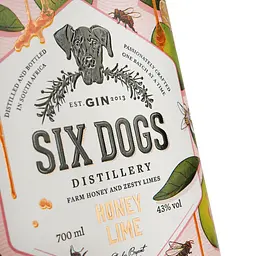 Джин Six Dogs Honey & Lime 43% 0.7 л - мініатюра 4