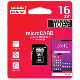 Карта пам'яті Goodram 16GB microSDHC Class 10 (M1AA-0160R12) - мініатюра 5