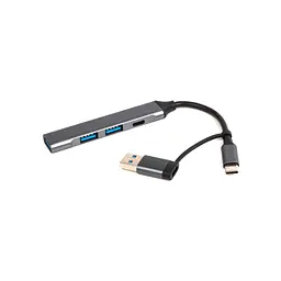Концентратор Dynamode USB Type-C + USB-A to 1хUSB-C 3.0 1хUSB-A 3.0 2xUSB-A 2.0 dark grey (DM-UH-314AC) - мініатюра 3