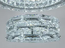 Підвісна LED-люстра Diasha 7896/600+400+200CH з трьома кришталевими кільцями, пультом, 70 W, CH, 59 см, 12-20m2 - мініатюра 7
