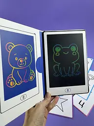 LCD планшет для малювання Грайся та навчайся PL7063, прозорий екран 8.5", 20 карток, стилус, 22х16 см - мініатюра 2