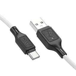 Дата кабель Hoco X90 Cool silicone USB to Type-C (1m) White - мініатюра 3