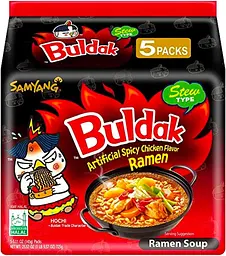Локшина швидкого приготування Samyang Buldak Artificial Spicy Chicken Flavor Ramen 5х145г