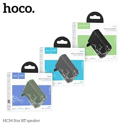 Портативна акустика - бездротова колонка HOCO HC34 Star BT speaker зелений - мініатюра 6