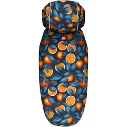 Дощовик-накидка з капюшоном для собак Waudog Clothes Апельсини XL А 55-61 см B 68-80 см С 42-52 см - мініатюра 2