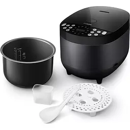 Мультиварка Philips All in One 980 Вт чорна (HD4713/41) - мініатюра 3