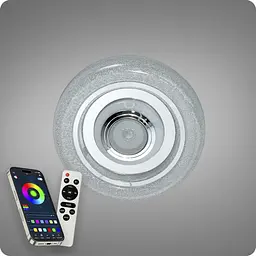 Люстра світлодіодна 517 Dlight RGB з пультом і колонкою 45Вт Білий (02147) - мініатюра 7