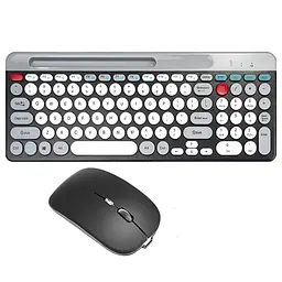 Клавіатура з мишкою бездротова + BT ZYG 806 / Комплект 2 в 1 клавіатура + мишка / Bluetooth клавіатура з підставкою для телефону - мініатюра 3