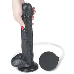 Фалоімітатор LoveToy Squirting 11'' 28 см чорний - мініатюра 4
