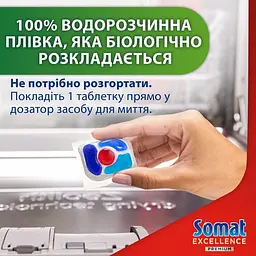 Капсули для посудомийної машини Somat Exellence 5 в 1  108 шт. (2 уп. х 54 шт.) - мініатюра 8