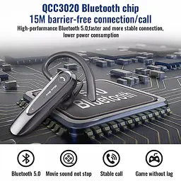 Бездротова гарнітура Bluetooth навушник вкладиш New Bee LC-B45C з активним шумозаглушенням + кейс-чохол Чорний - мініатюра 9