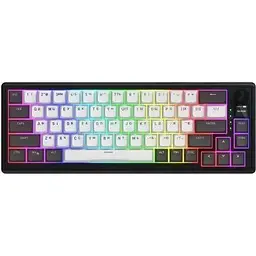Клавіатура Hator Skyfall 65 Pro Aurum Vanila Silent RGB Wireless/Bluetooth/USB UA Grey/Black (HTK4160UA)