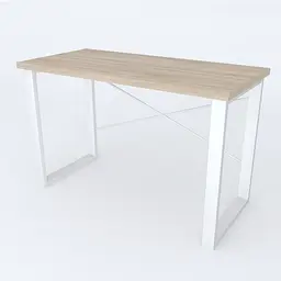 Письмовий стіл Ferrum-decor Драйв 750x1400x700 Білий метал ДСП Дуб Сонома 32 мм (FRD-103418) - мініатюра 2