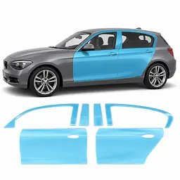 Антигравійна захисна бронеплівка за лекалами для BMW 1 Series F20 2011-2015 - зони дверей і стійки вікон