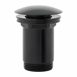 Донний клапан чорний Omnires click-clack з переливом (A706BL), Чорний