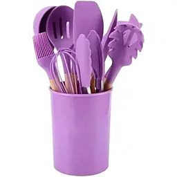 Набір кухонного приладдя Silicone kitchen utensils set 12 предметів Фіолетовий