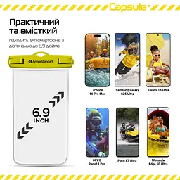 Водонепроницаемый чехол для телефона и документов, универсальный, IPX8 погружение до 30 м, защита от воды, защитный чехол от песка и пыли, для подводной съемки, плавания, дайвинга, пляжа и путешествий, ArmorStandart (ARM59234) - мініатюра 4