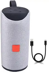 Портативна Bluetooth колонка бездротова переносна колонка з вологозахистом бумбокс UKC TG-113 сіра - мініатюра 2