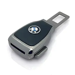 Заглушка перехідник ременя безпеки з логотипом BMW Темний хром 1 шт - мініатюра 6