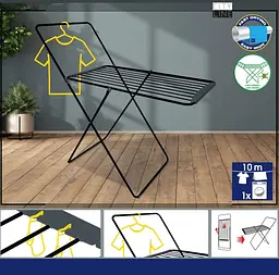 Сушарка для білизни підлогова Casa Si City Plus 10m Black (CS92287C03E) - мініатюра 3
