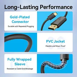 Кабель Vention USB-C to DP 4K@60Hz HD Cable 1.5m Black (CRJBG) - мініатюра 9