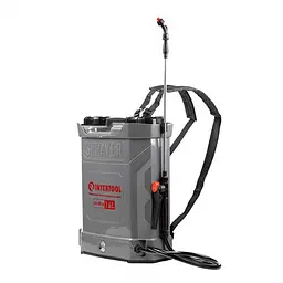 Обприскувач INTERTOOL DT 9016 акумуляторний ранцевий, обєм 16 л, продуктивність 3.1 л хв, акумулятор 12 В 8 Аг