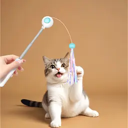 Іграшка для котів Petgravity Інтерактивна висувна вудочка з лазером блакитна (PG-CT053B) - мініатюра 8