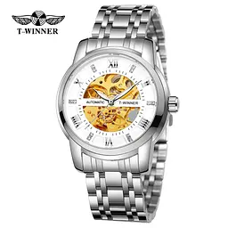 Чоловічий наручний годинник 8241 Silver-White Forsining acs0031360