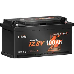 Акумулятор Li Time LiFePO4 12V (12.8V/100Ah/1280Wh) (L12V100-100-H190-BT4AC150)