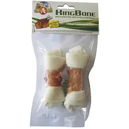 Ласощі для собак кістка вузлова з м'ясом курки 11 см Croci KingBone Chicken 2 шт/уп