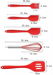 Набір кухонного приладдя kitchenWare 5 предметів, red - мініатюра 2