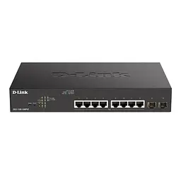 Комутатор DGS-1100-10MPV2 8xGE PoE 2xSFP, 130Вт, EasySmart D-Link teh0018101
