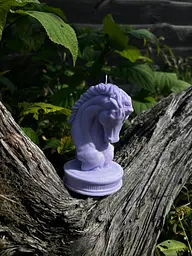 Свічка Кінь лілового кольору Hand Made