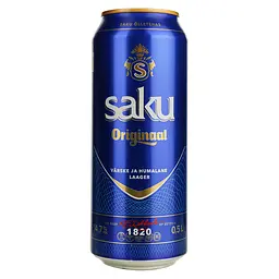 Пиво Saku Originaal світле 4.7% 0.5 л з/б - мініатюра 2