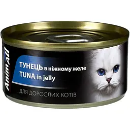 Вологий корм для котів AnimAll із тунцем у ніжному желе 85 г